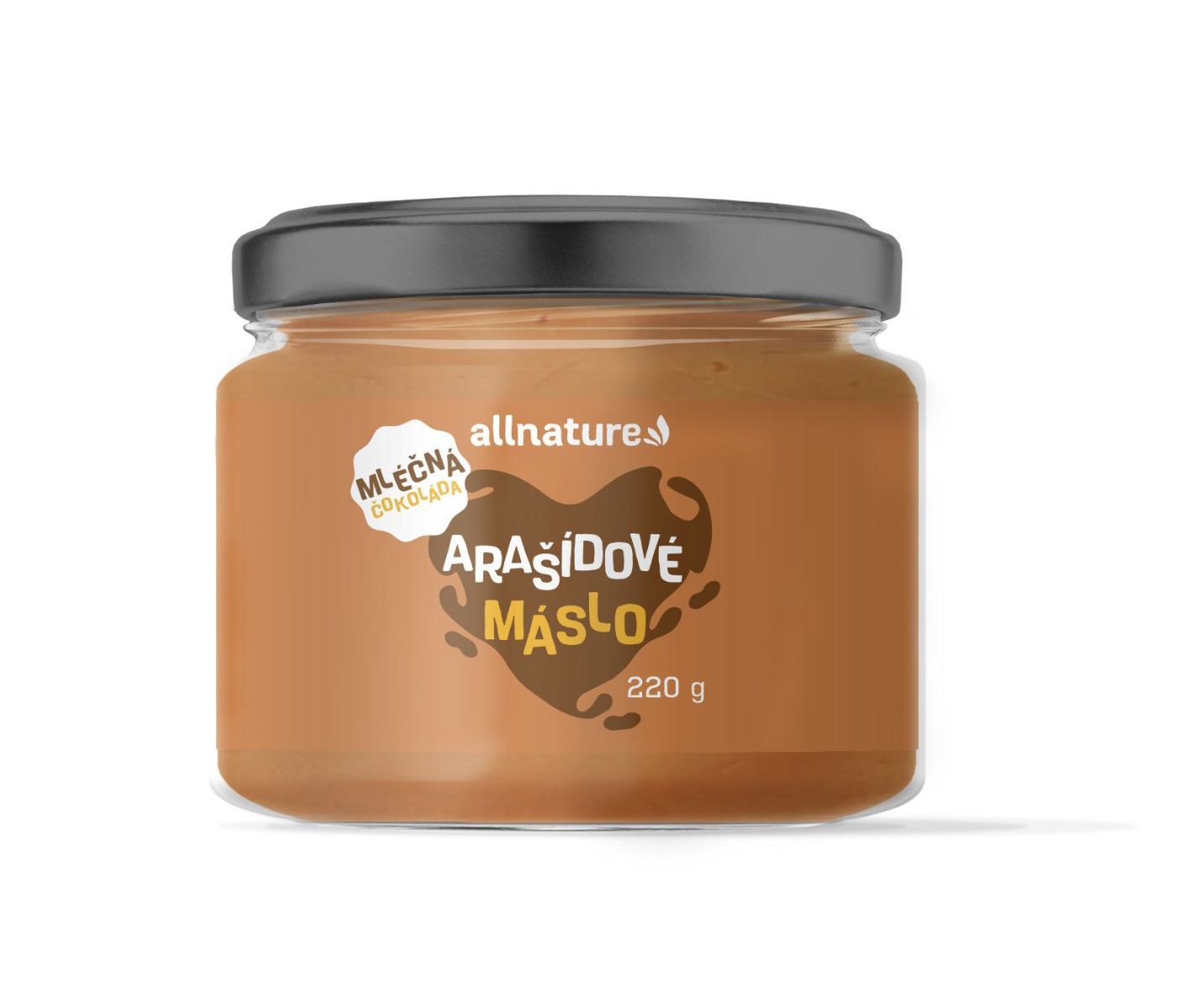 Allnature Arašídové máslo s mléčnou čokoládou 220 g Allnature