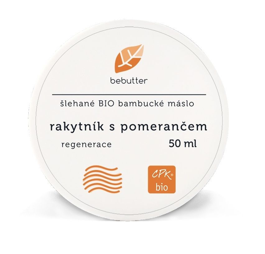 Bebutter Šlehané BIO bambucké máslo rakytník s pomerančem 50 ml Bebutter