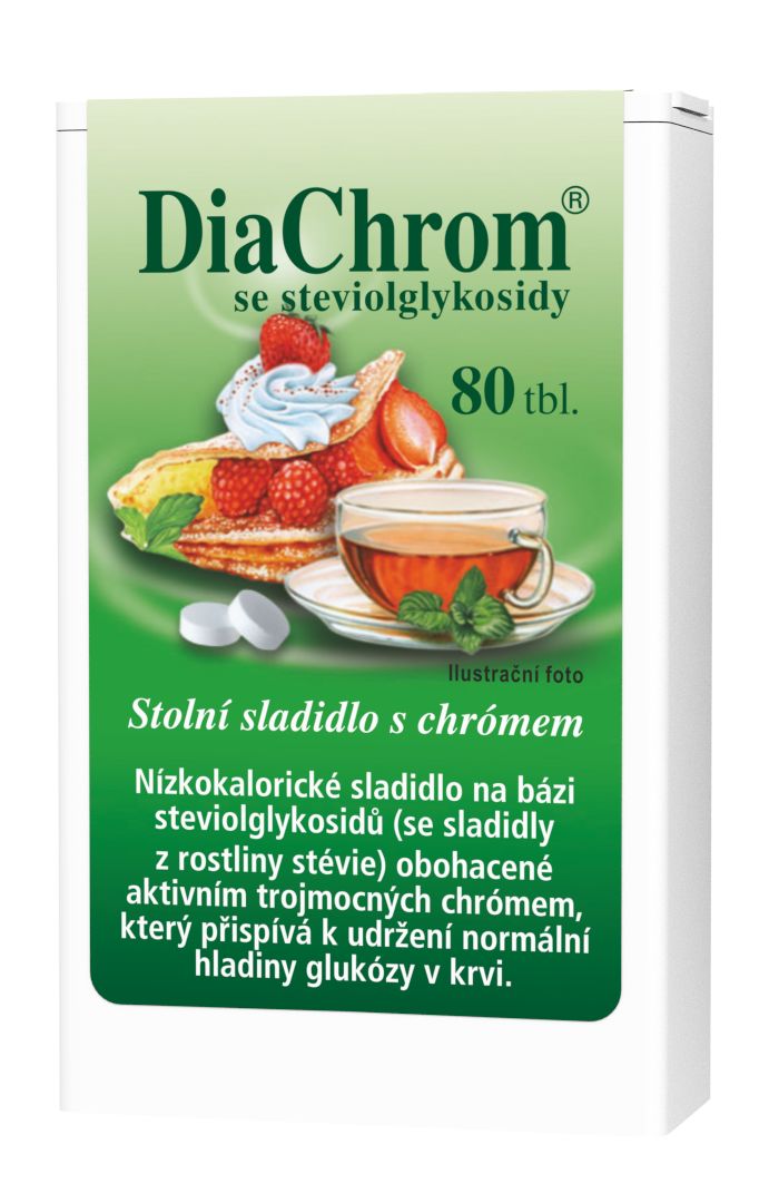 DiaChrom se steviolglykosidy 80 tablet DiaChrom