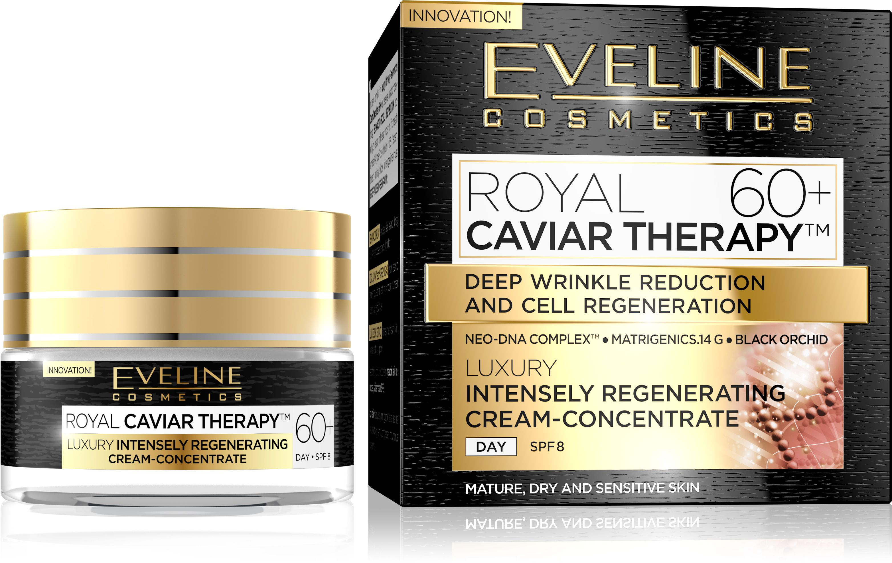 Eveline ROYAL CAVIAR 60+ SPF8 denní krém 50 ml Eveline