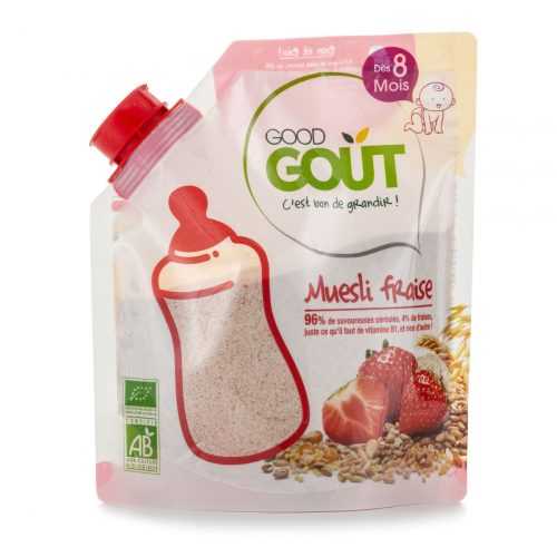 Good Gout BIO Dětská jahodová instantní kaše v prášku 8m+ 200 g Good Gout