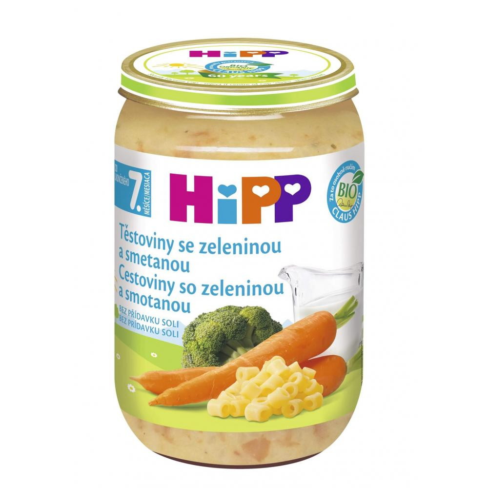 Hipp JUNIOR MENU BIO Těstoviny se zeleninou a smetanou 220 g Hipp