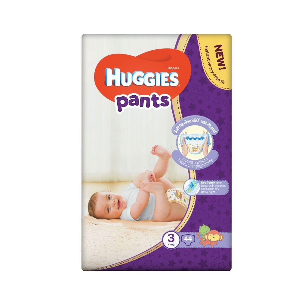 Huggies Pants Jumbo vel.3 6-11 kg plenkové kalhotky 44 ks Huggies