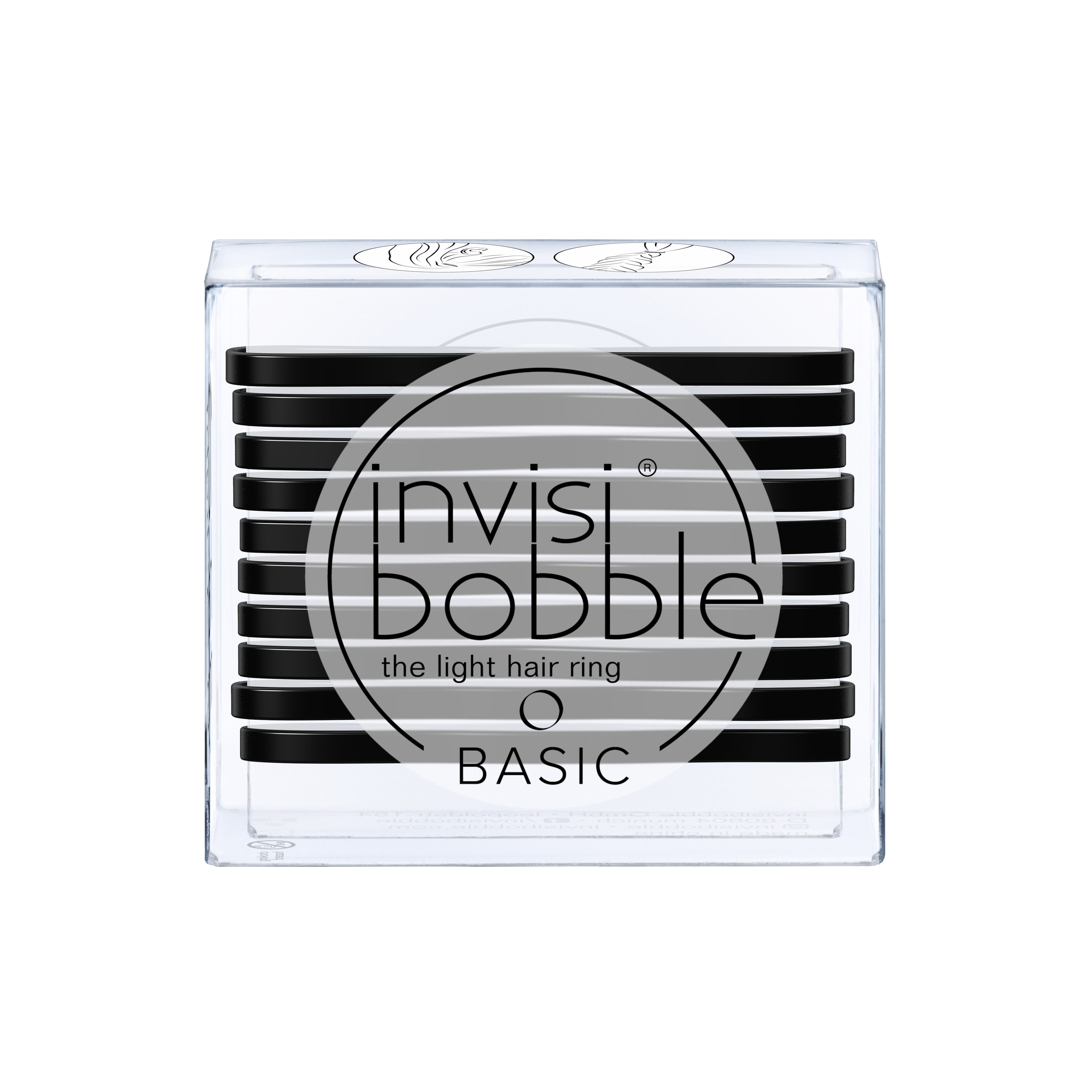 Invisibobble BASIC True Black gumička do vlasů 10 ks Invisibobble