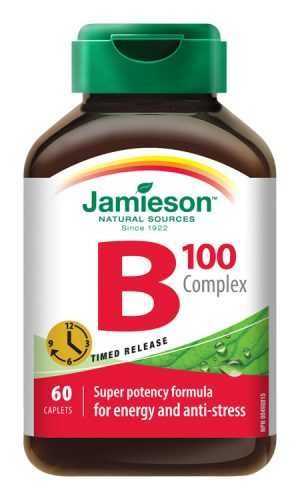 Jamieson B-komplex s postupným uvolňováním 100 mg 60 tablet Jamieson