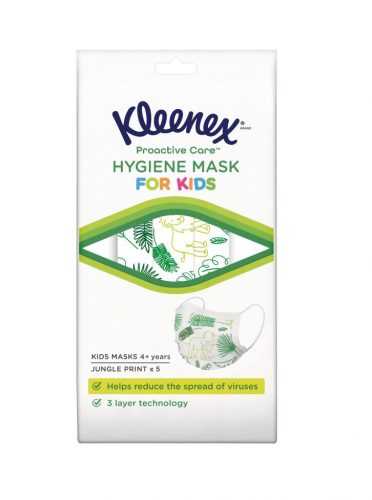 Kleenex Hygienic Mask Kids 4+ ochranná obličejová maska pro děti 5 ks Kleenex