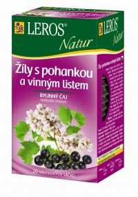 Leros NATUR Žíly s pohankou a vinným listem porcovaný čaj 20x2 g Leros