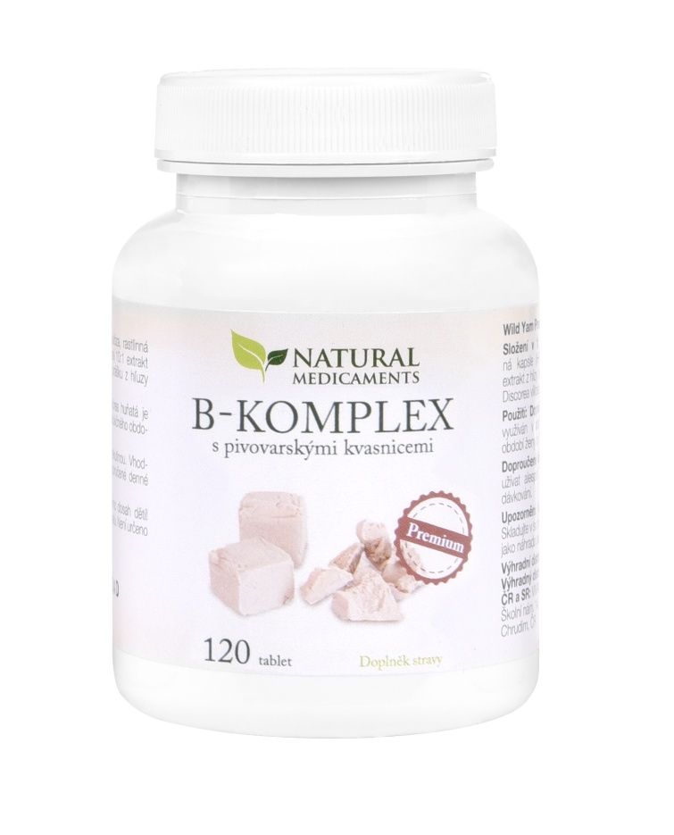 Natural Medicaments B-komplex s pivovarskými kvasnicemi Premium 120 tablet Natural Medicaments