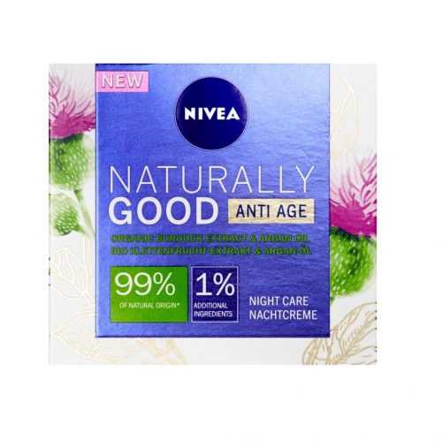 Nivea Naturally Good noční krém proti vráskám 50 ml Nivea