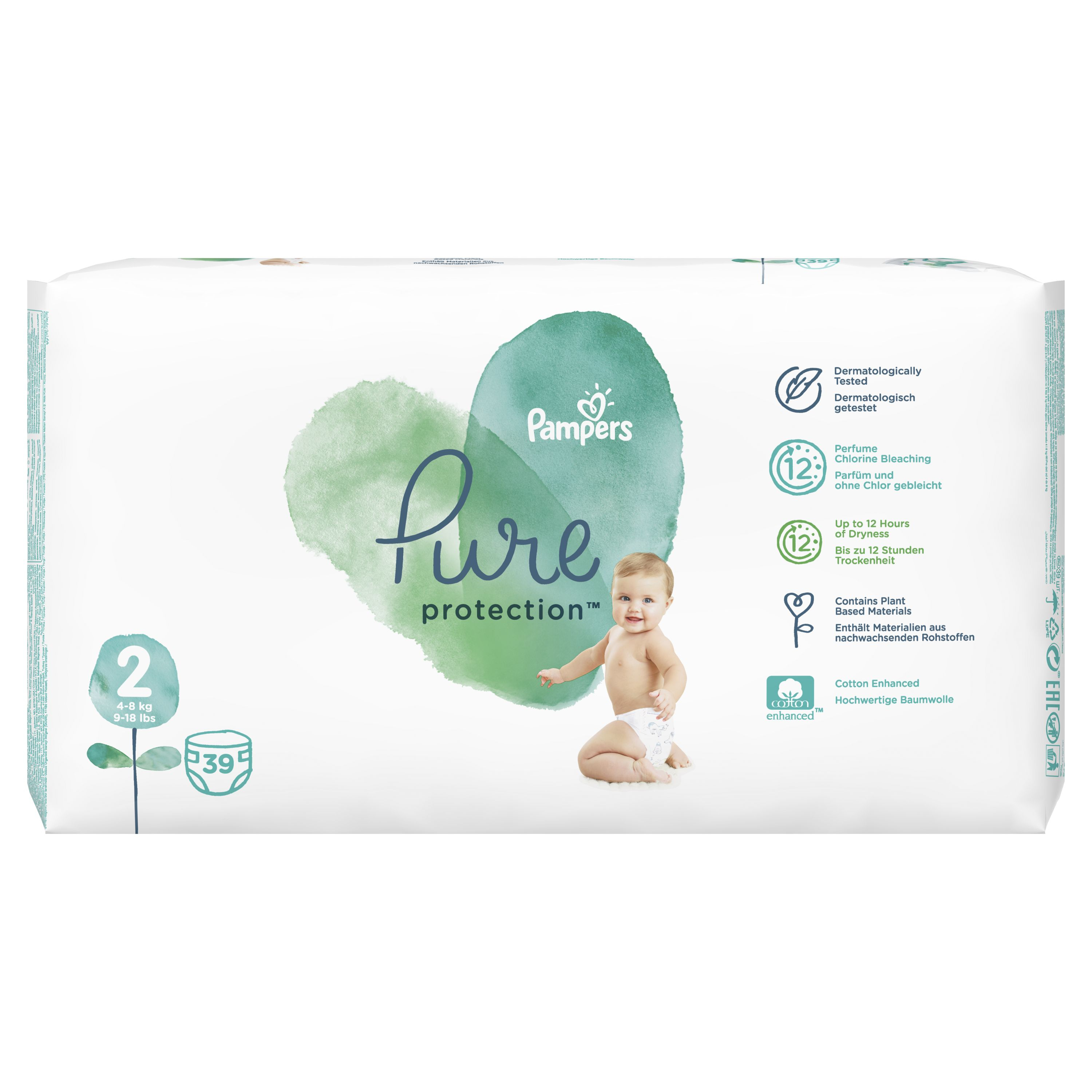 Pampers Pure Protection vel. 2 dětské plenky 39 ks Pampers