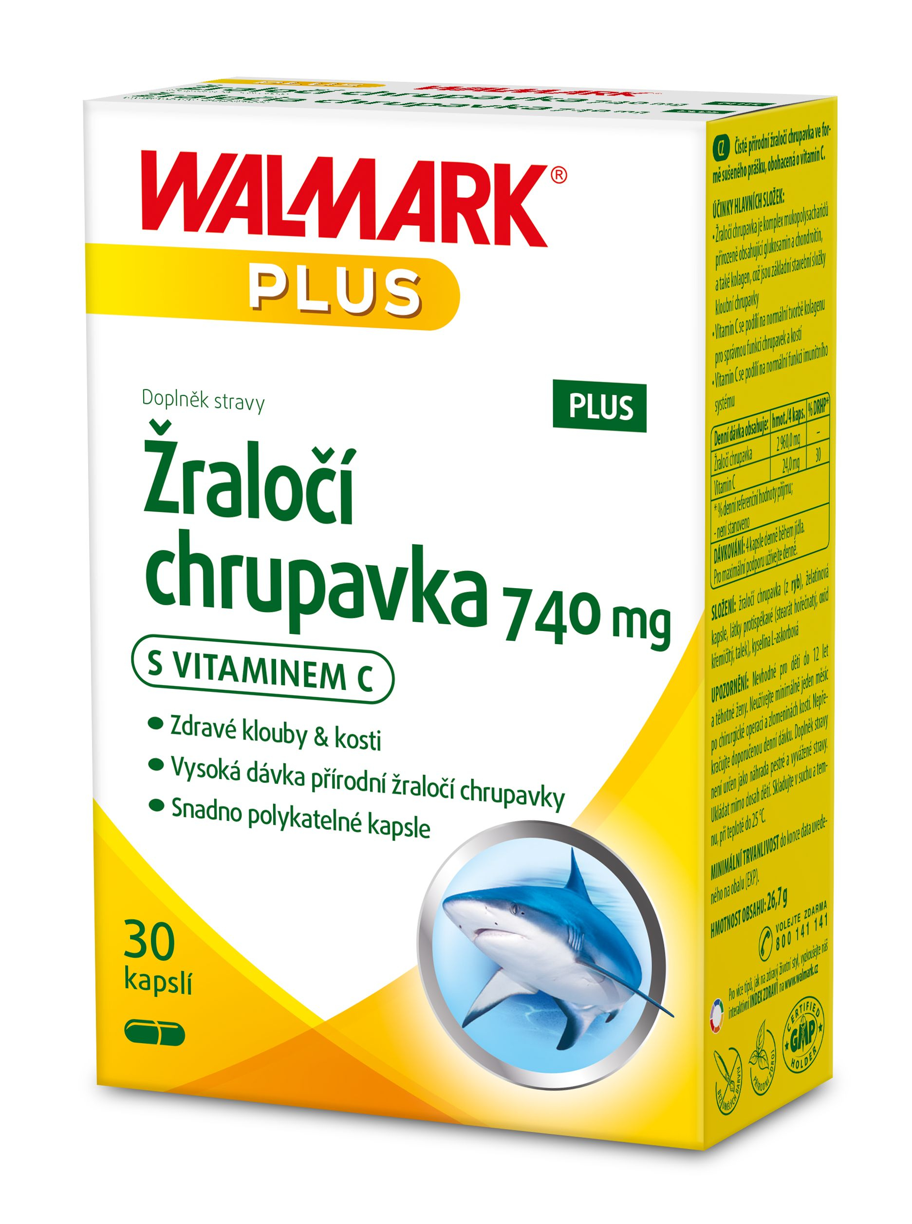 Walmark Žraločí chrupavka PLUS 740 mg 30 kapslí Walmark