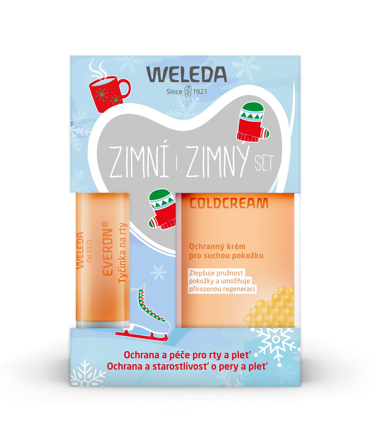 Weleda Zimní set Coldcream 30ml + tyčinka na rty Everon Weleda