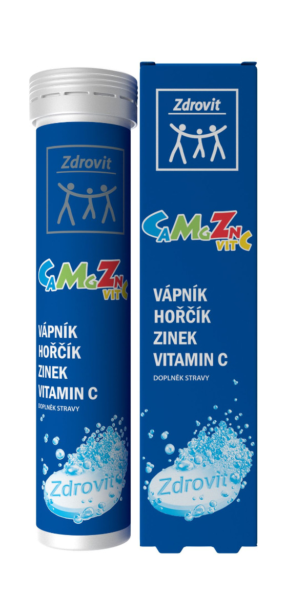 Zdrovit Vápník + hořčík + zinek + vitamin C 20 šumivých tablet Zdrovit