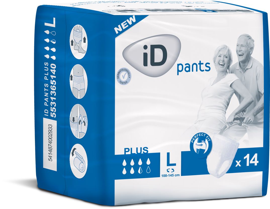 iD Pants Large Plus plenkové kalhotky navlékací 14 ks iD