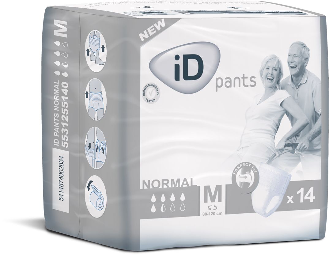 iD Pants Medium Normal plenkové kalhotky navlékací 14 ks iD