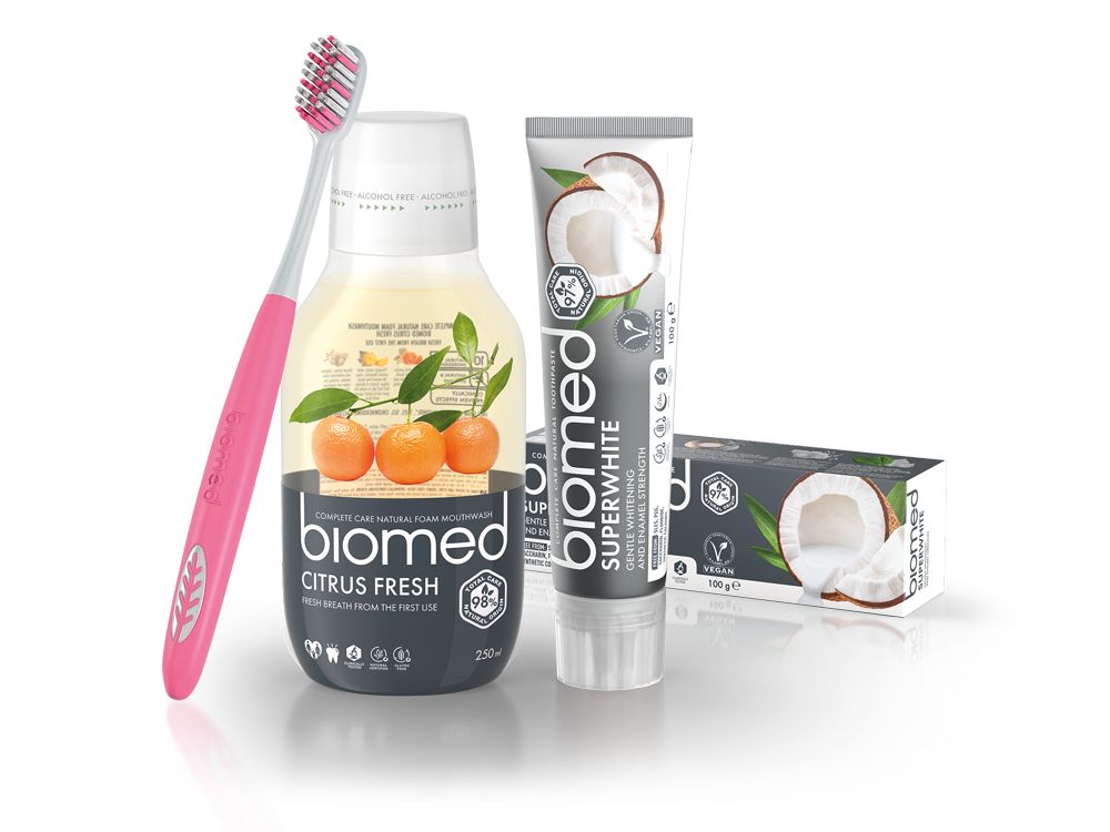 BIOMED Superwhite & Citrus Fresh vánoční set BIOMED