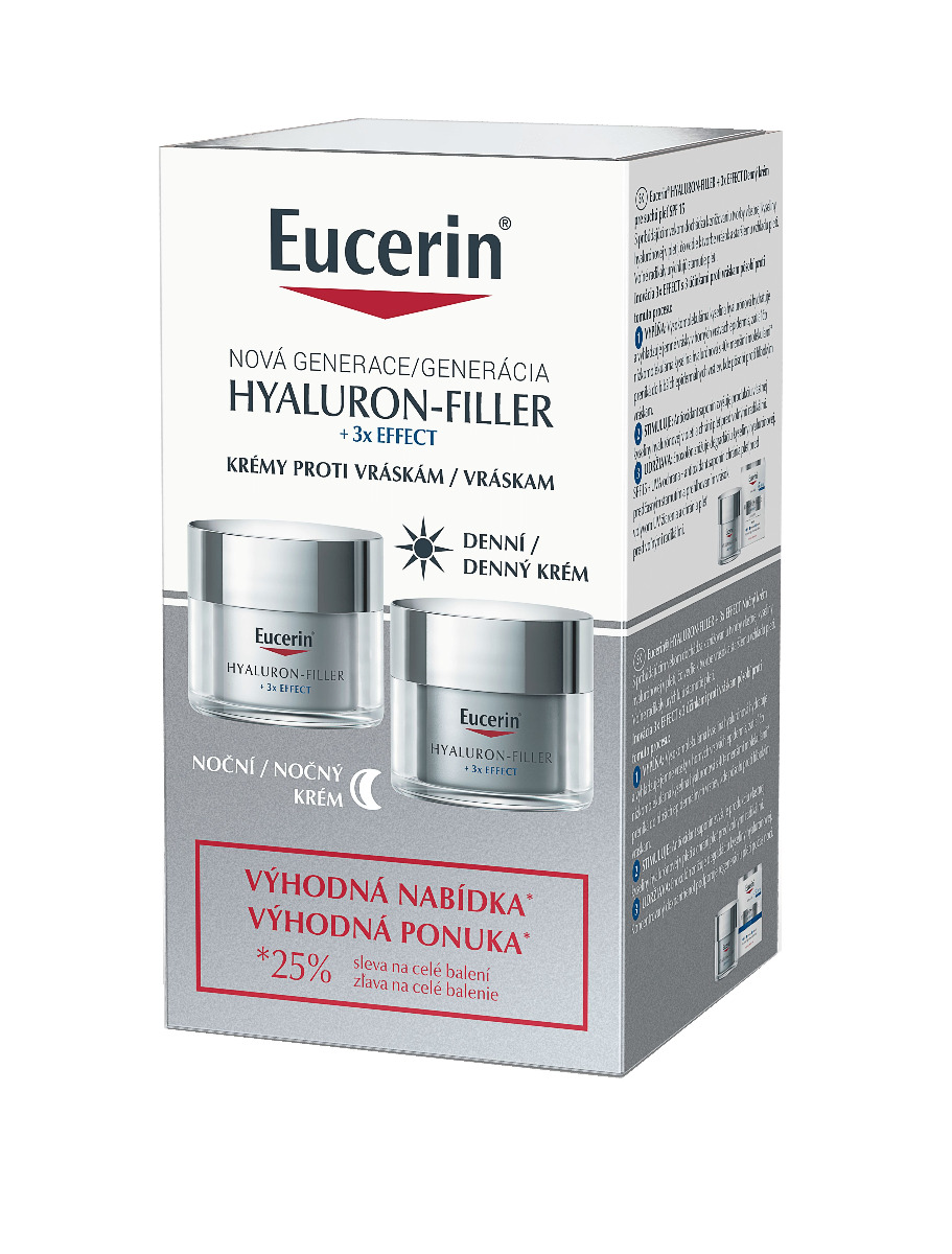 Eucerin Hyaluron-Filler + 3x Effect duopack denní + noční krém Eucerin