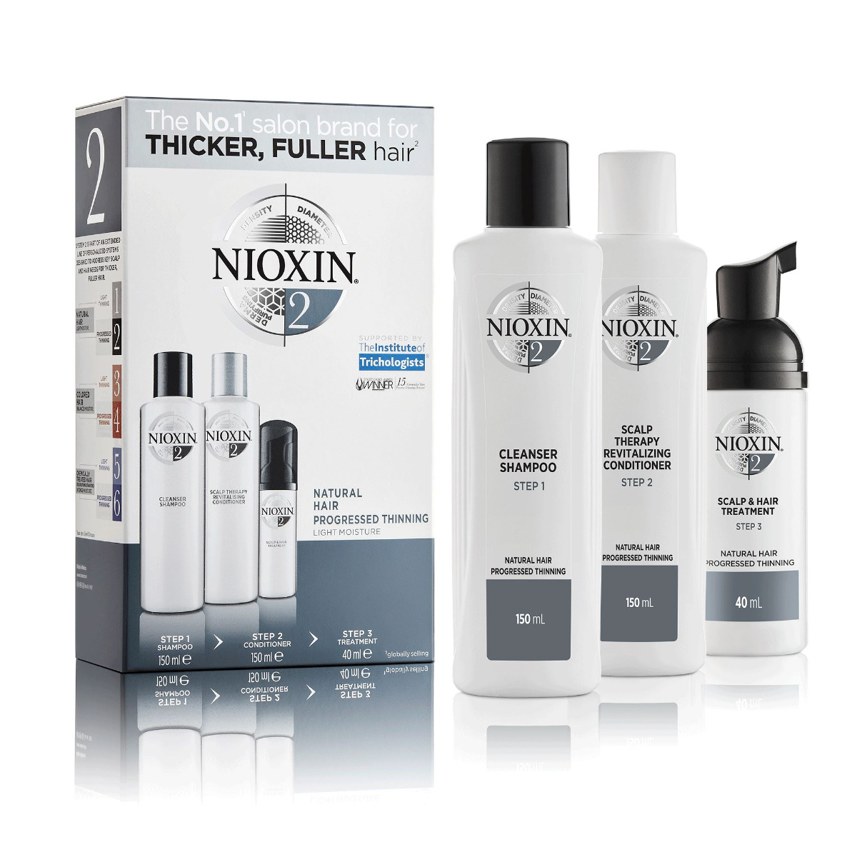 NIOXIN 3 Part System No. 2 Starter Kit 150 + 150 + 40 ml NIOXIN