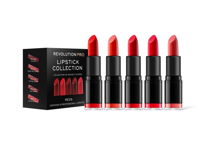 Makeup Revolution PRO Lipstick Collection Reds sada rtěnek 5 ks Makeup Revolution