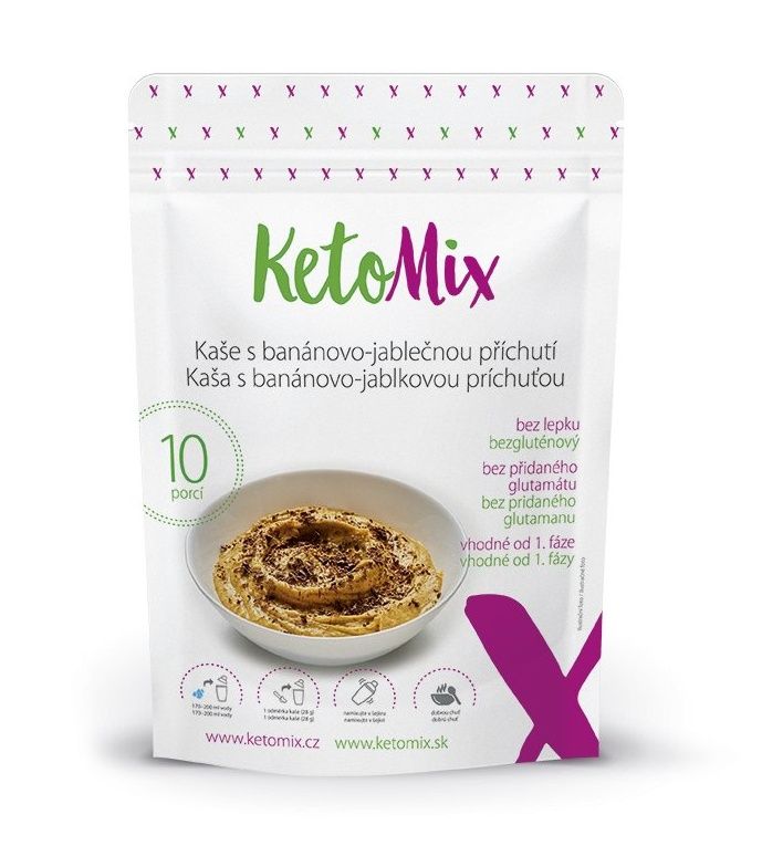 KetoMix Proteinová kaše banán a jablko 280 g KetoMix