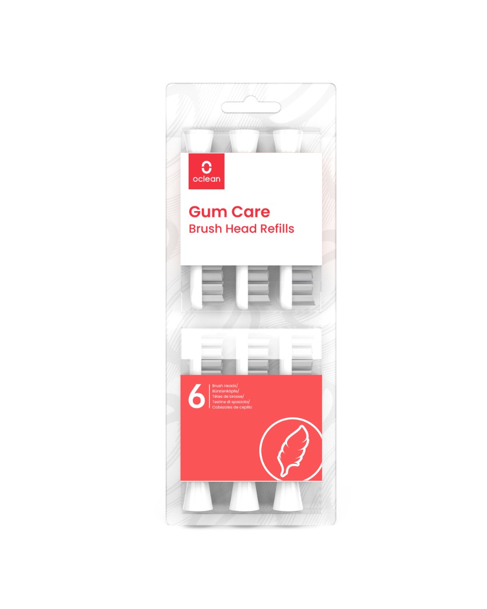 Oclean Gum Care Extra Soft náhradní hlavice 6 ks bílé Oclean