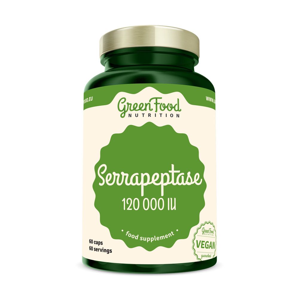 GreenFood Nutrition Serrapeptase 120 000 IU 60 kapslí GreenFood Nutrition