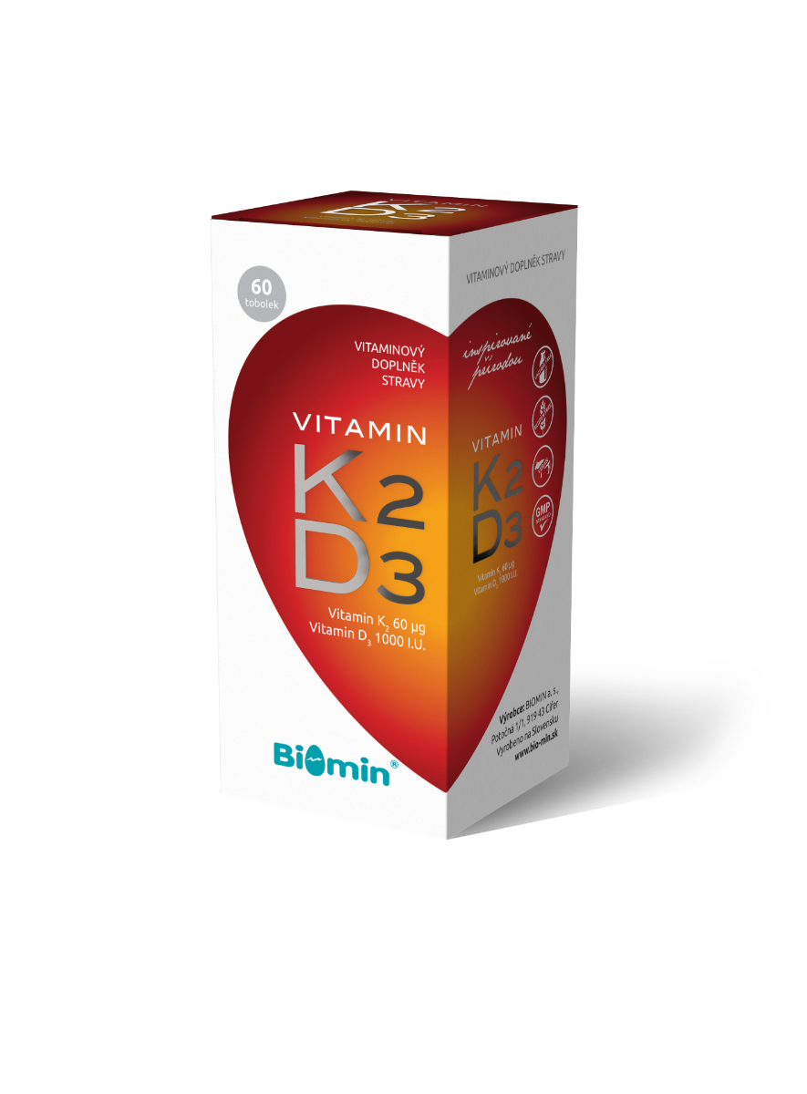 Biomin Vitamin K2 + D3 1 000 I.U. 60 tobolek Biomin