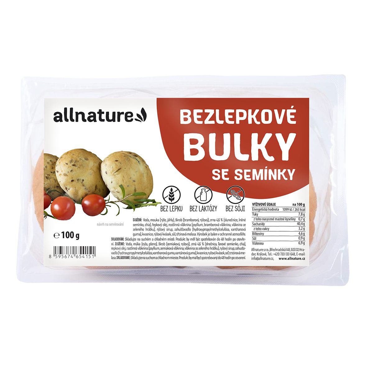 Allnature Bezlepkové bulky se semínky 100 g Allnature