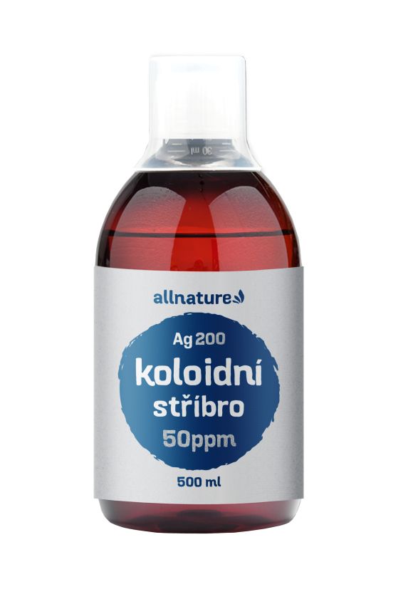 Allnature Koloidní stříbro Ag200 50ppm 500 ml Allnature