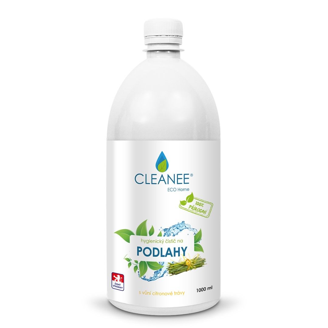 CLEANEE ECO Home Hygienický čistič na podlahy s vůní citronové trávy 1000 ml CLEANEE