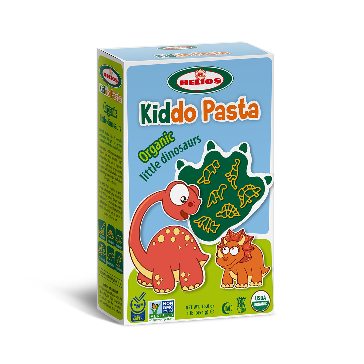 Helios Kiddo Pasta Těstoviny malí dinosauři BIO 454 g Helios