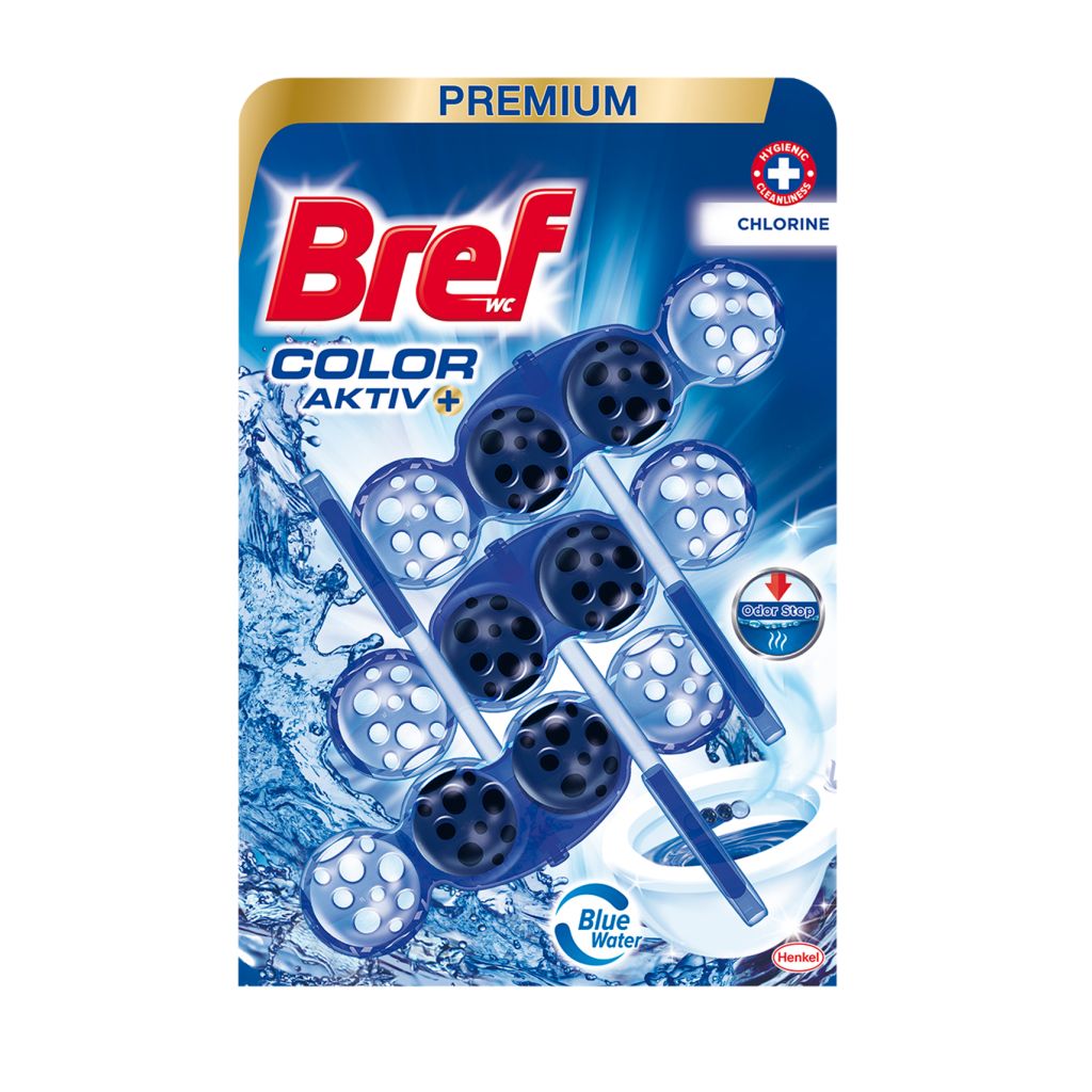 Bref WC blok Color Aktiv Chlorine 3x50 g Bref