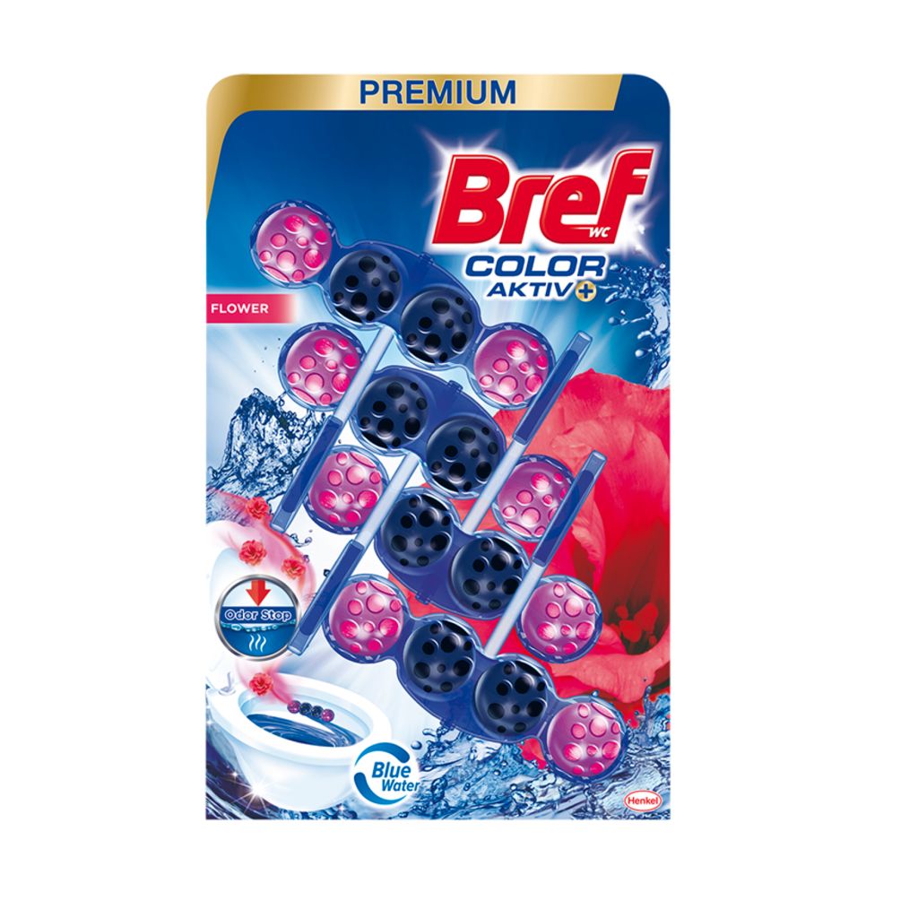 Bref WC blok Color Aktiv Flower 4x50 g Bref