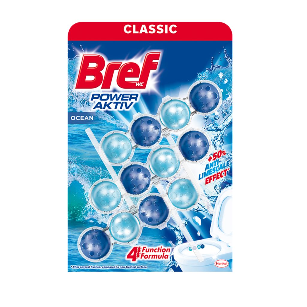 Bref WC blok Power Aktiv Ocean 3x50 g Bref