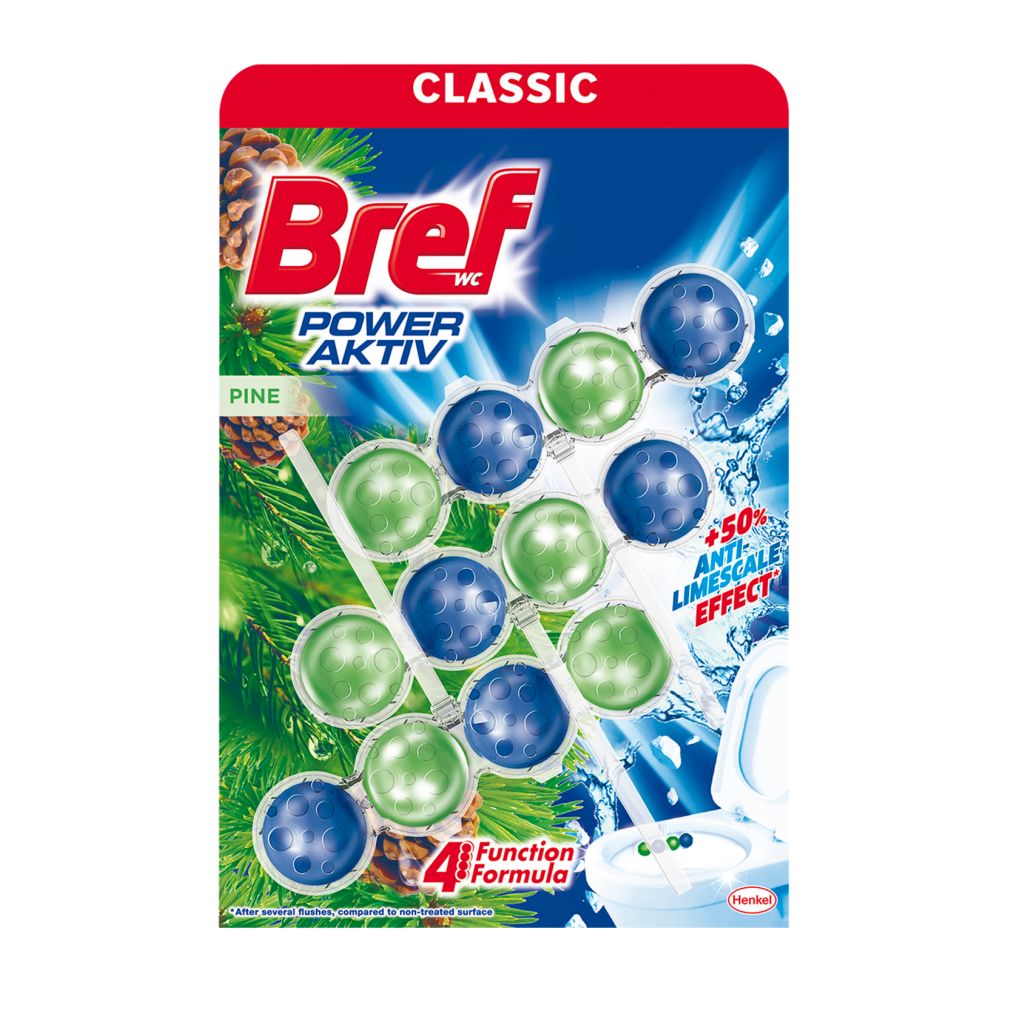 Bref WC blok Power Aktiv Pine 3x50 g Bref