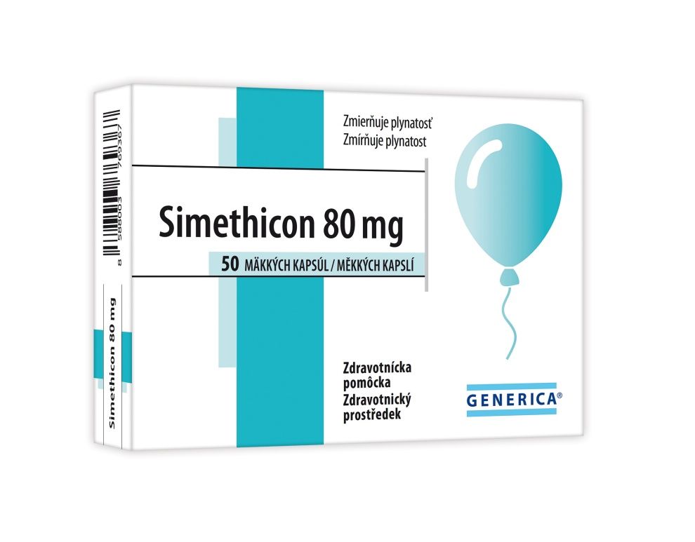 Generica Simethicon 80 mg 50 kapslí Generica