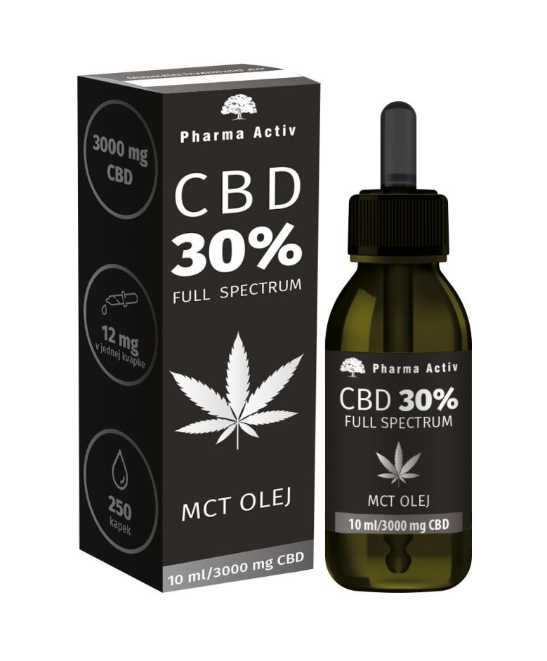 Pharma Activ CBD 30% Full Spectrum MCT olej 3000 mg 10 ml Pharma Activ