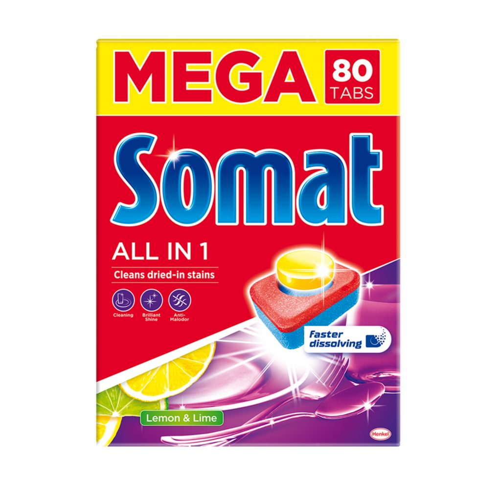 Somat Tablety do myčky All in 1 Lemon & Lime 80 ks Somat