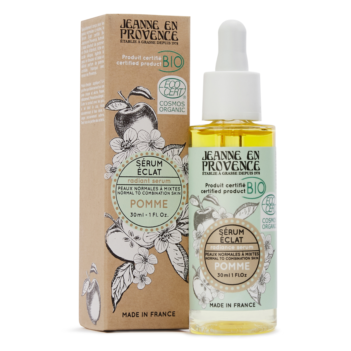 Jeanne en Provence BIO Rozjasňující sérum Jablko 30 ml Jeanne en Provence