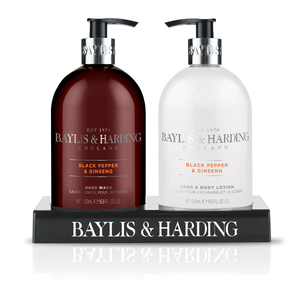 Baylis & Harding Sada péče o ruce Černý pepř & Ženšen 2x500 ml Baylis & Harding