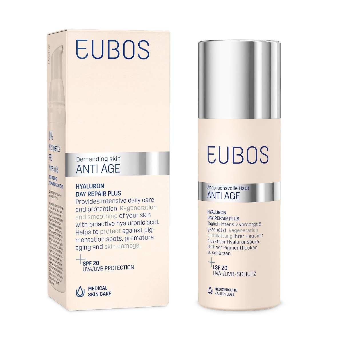 EUBOS Anti Age Hyaluron Repair&Protect SPF20 denní krém 50 ml EUBOS