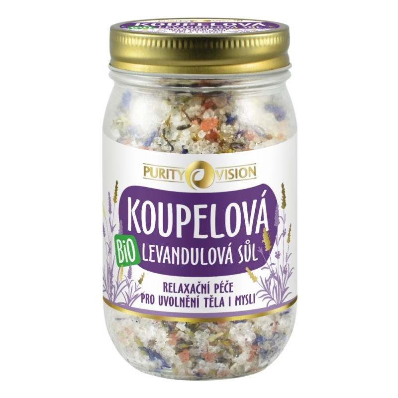 Purity Vision BIO Levandulová koupelová sůl 400 g Purity Vision