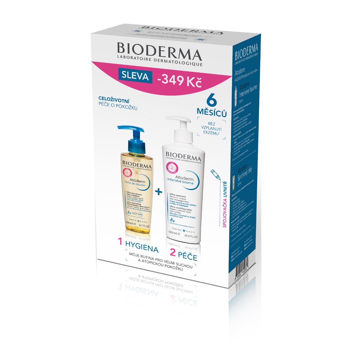 BIODERMA Atoderm Set intensive baume 500 ml + sprchový olej 200 ml BIODERMA