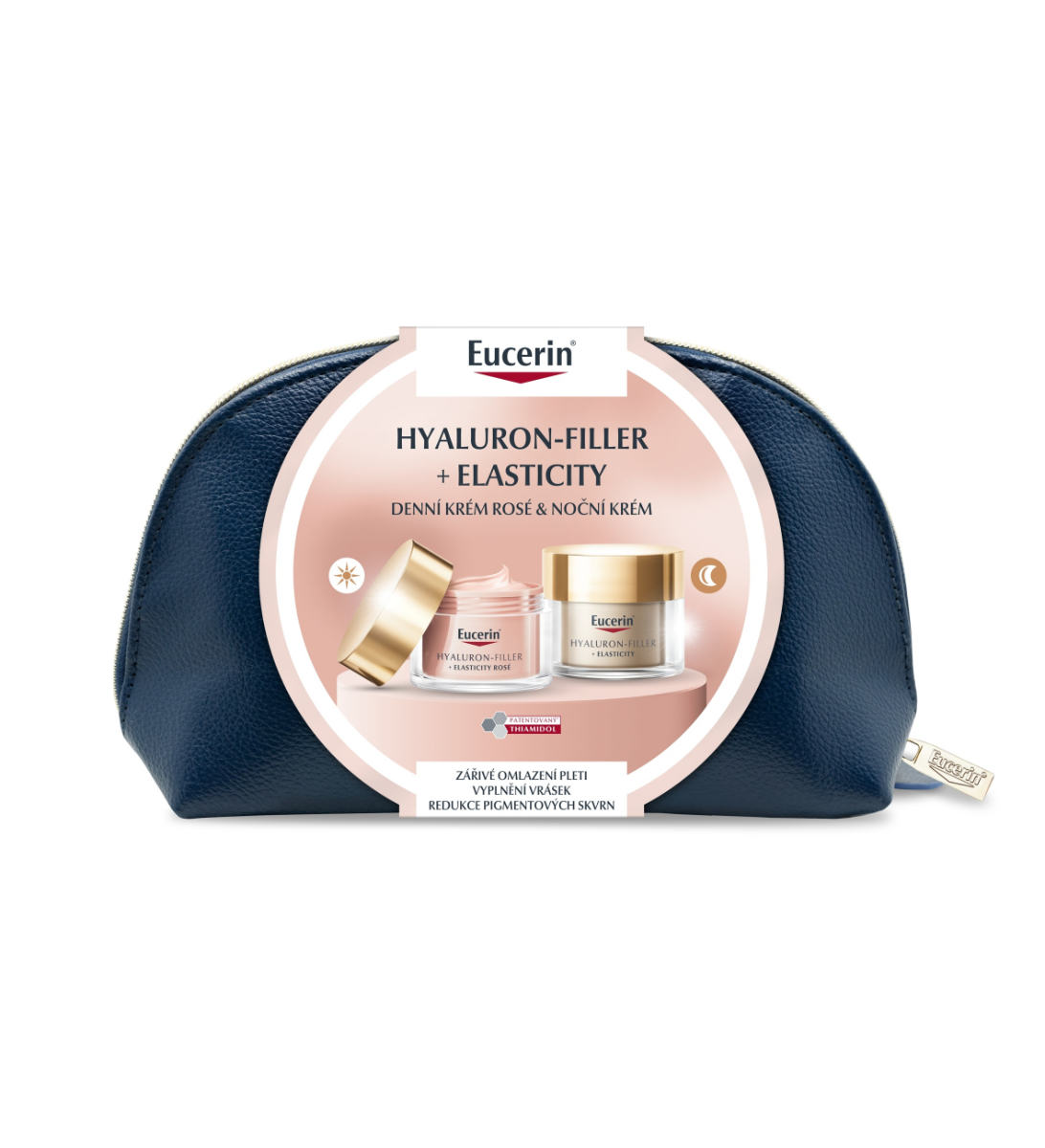 Eucerin Hyaluron-Filler + Elasticity Rosé vánoční kazeta 2023 Eucerin