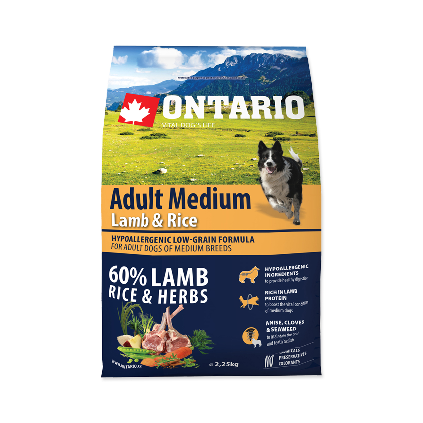 Ontario Adult Medium Lamb&Rice granule 2