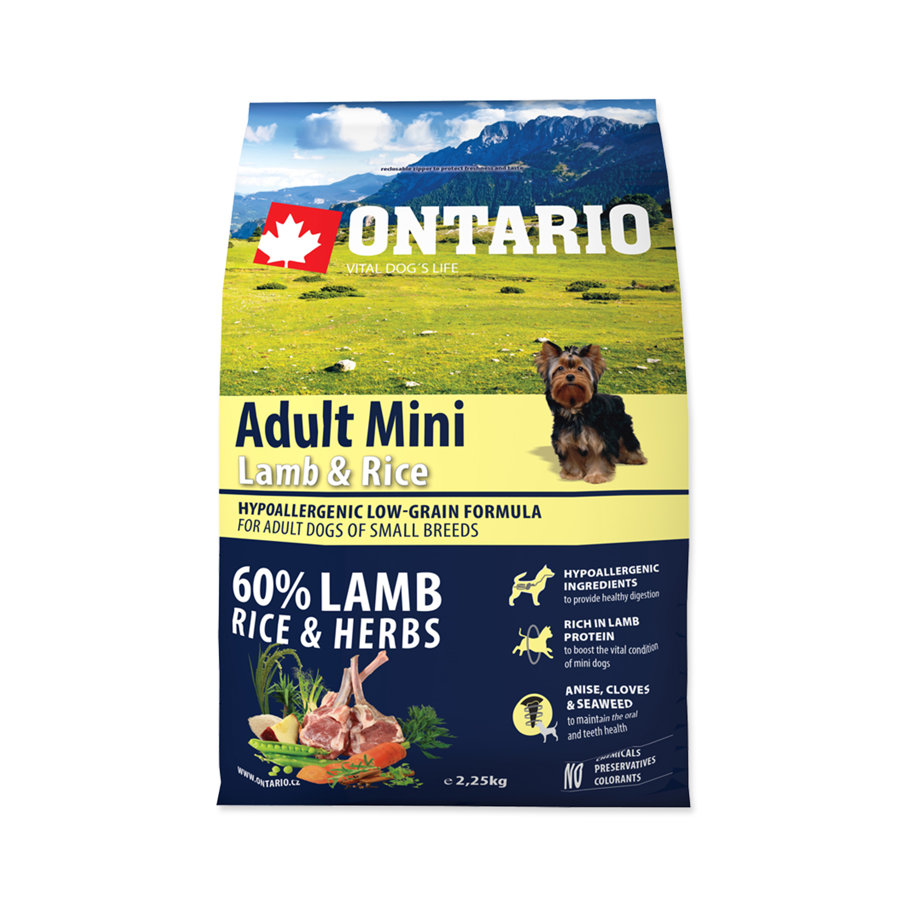 Ontario Adult Mini Lamb&Rice granule 2