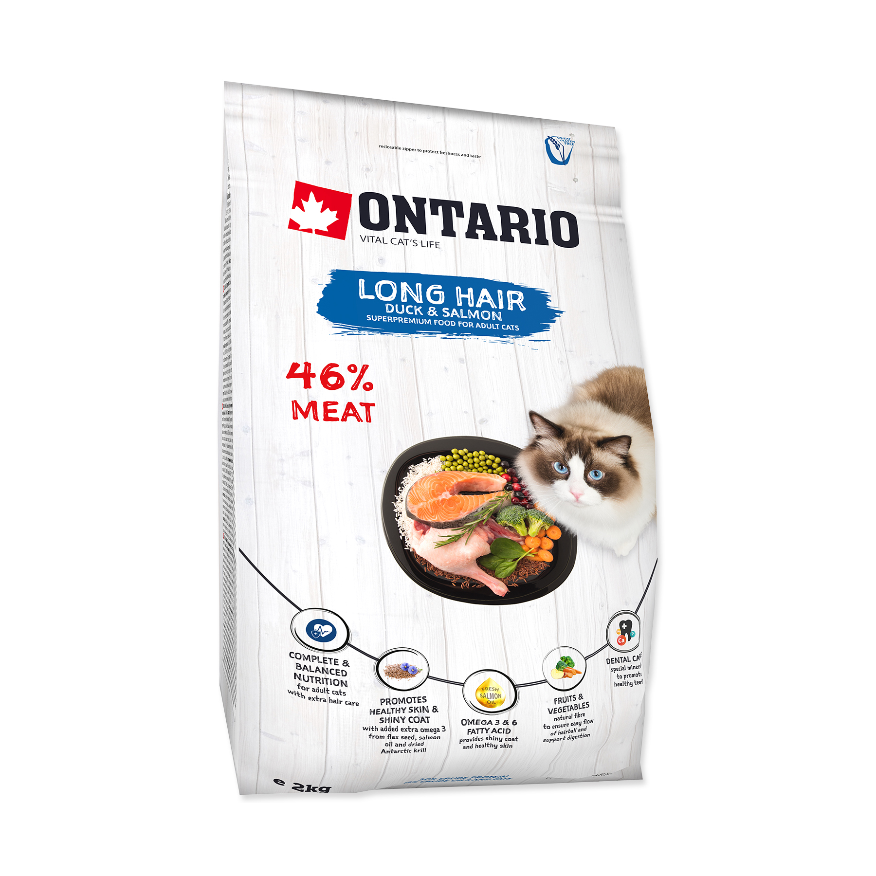 Ontario Cat Longhair granule 2 kg Ontario