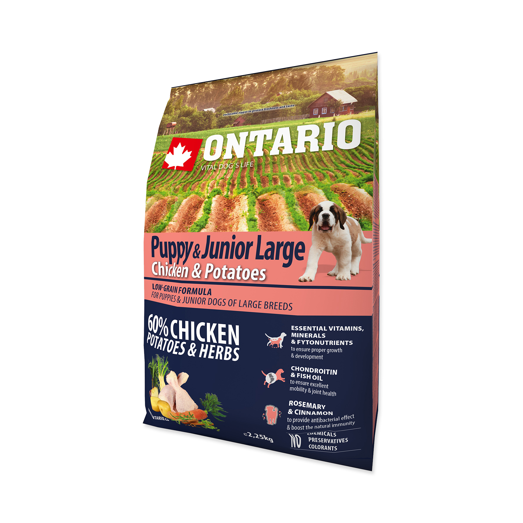 Ontario Puppy&Junior Large Chicken&Potatoes granule 2