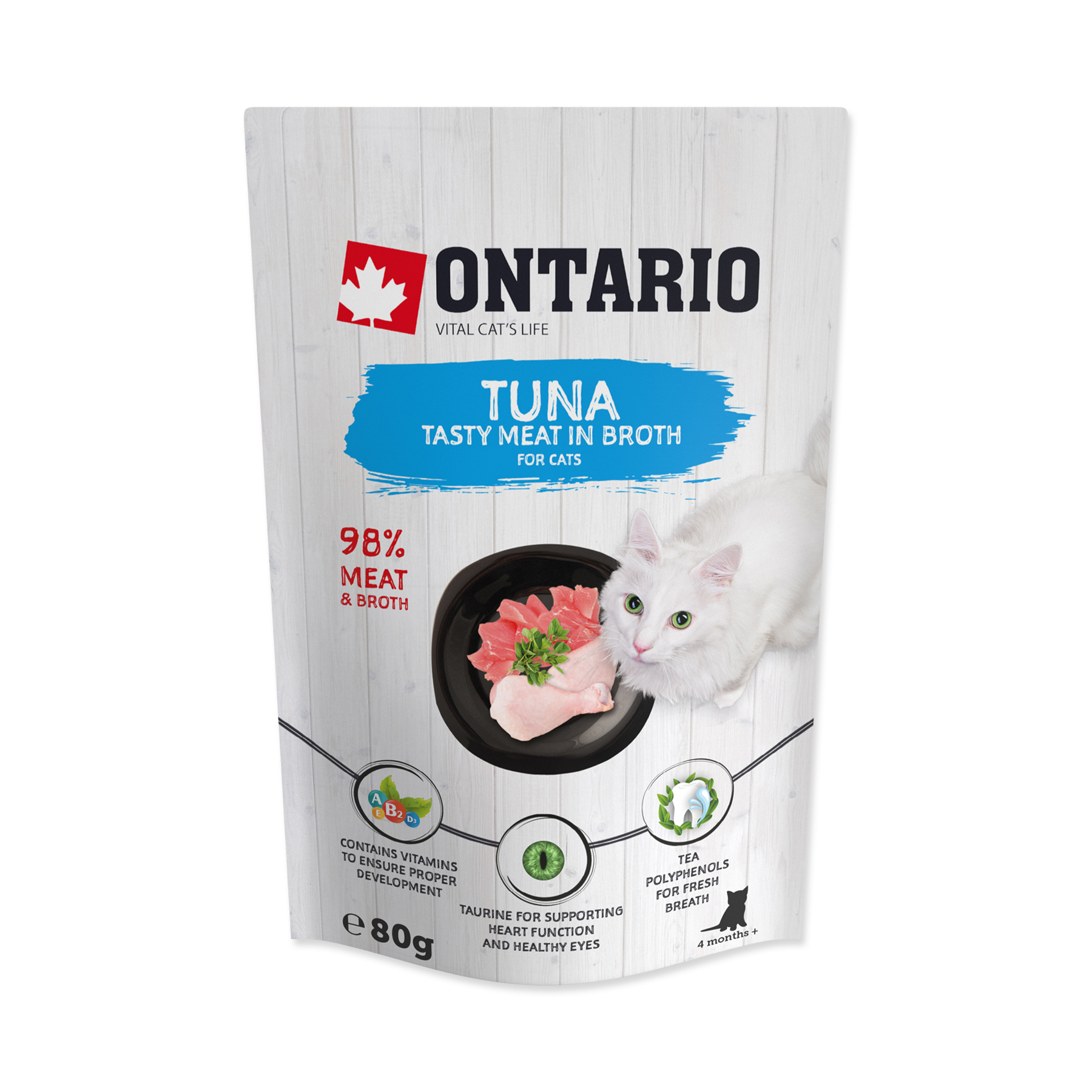 Ontario Tuňák ve vývaru kapsička 80 g Ontario