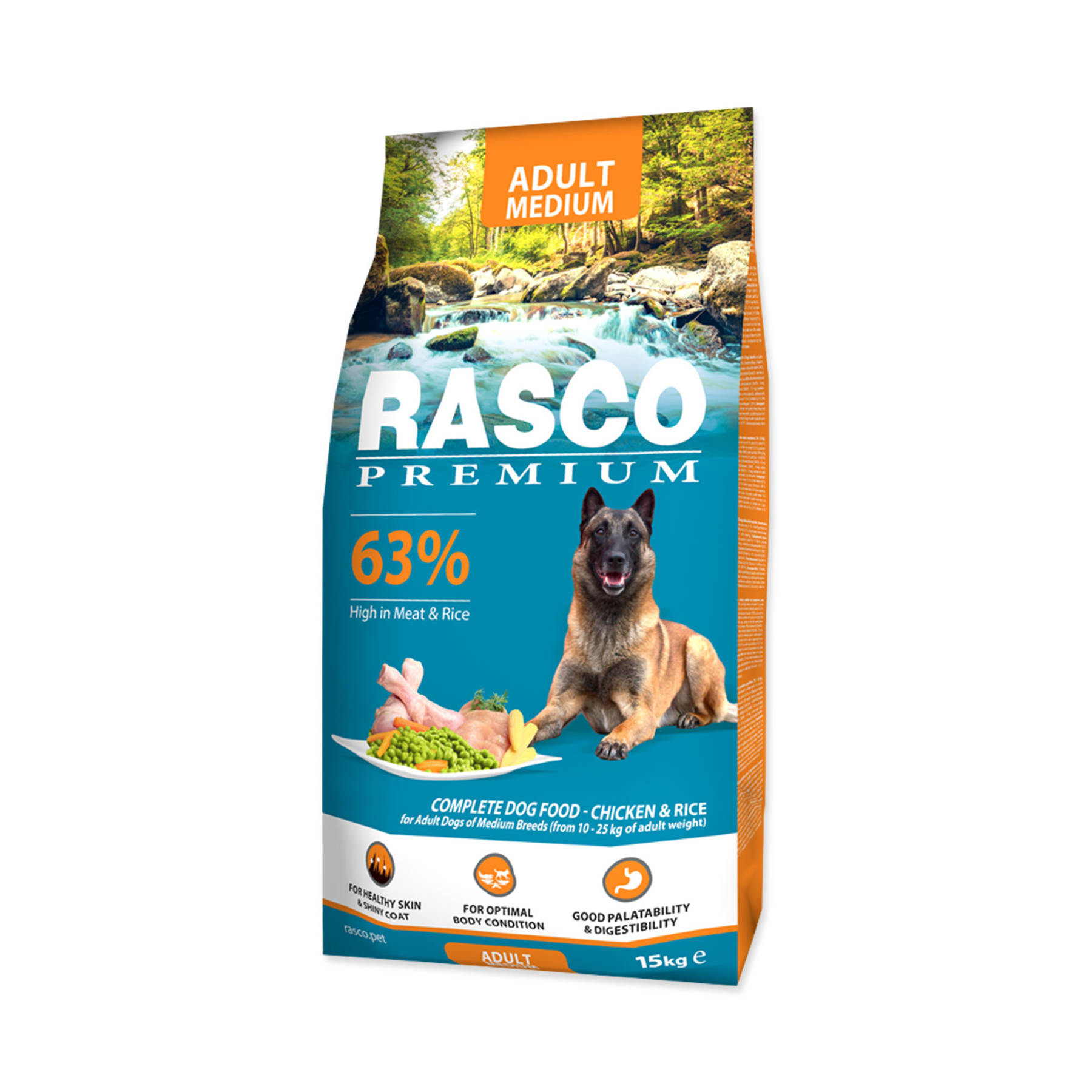 Rasco Premium Adult Medium Kuře s rýží granule 15 kg Rasco Premium